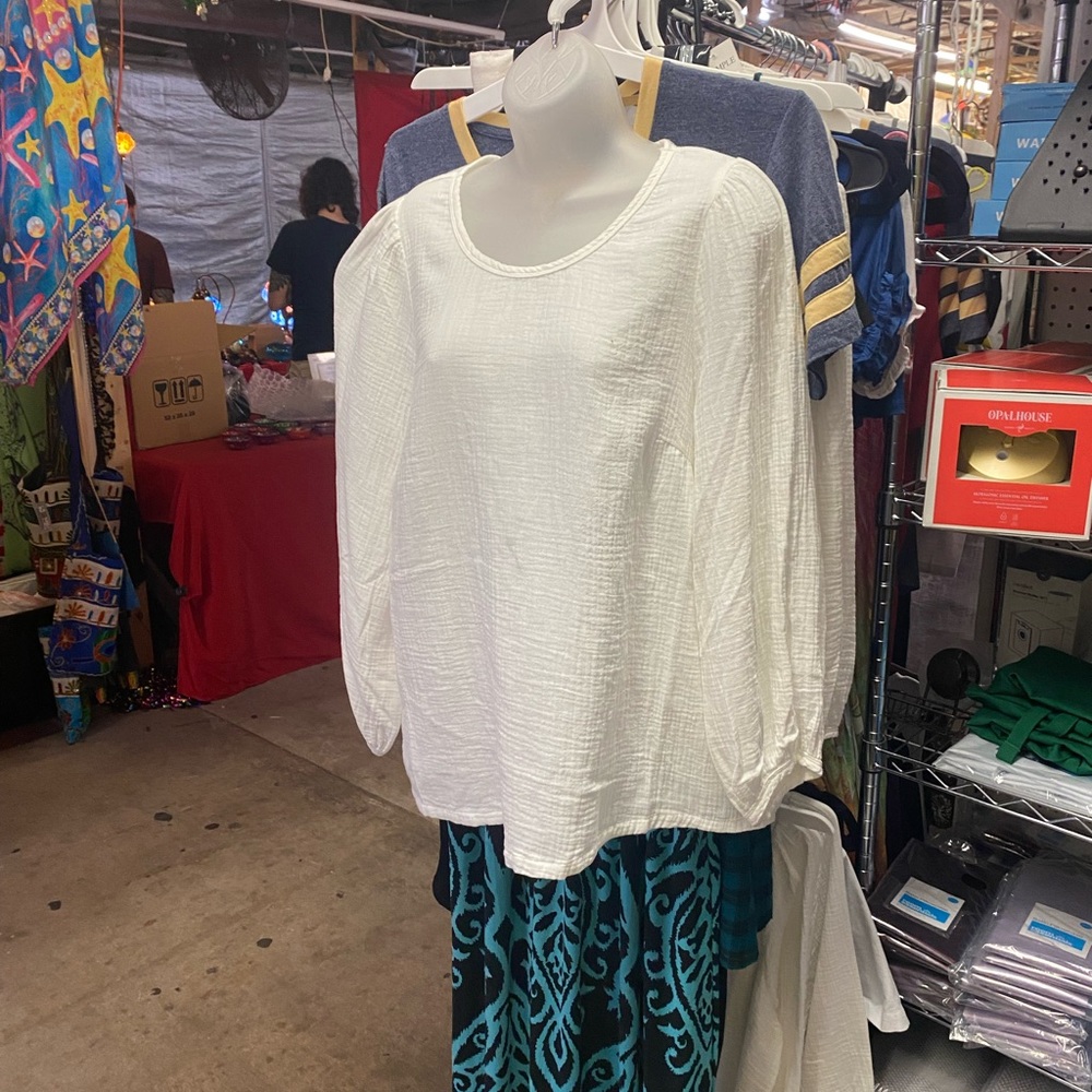 NWT women’s XL long sleeved white shirt.
